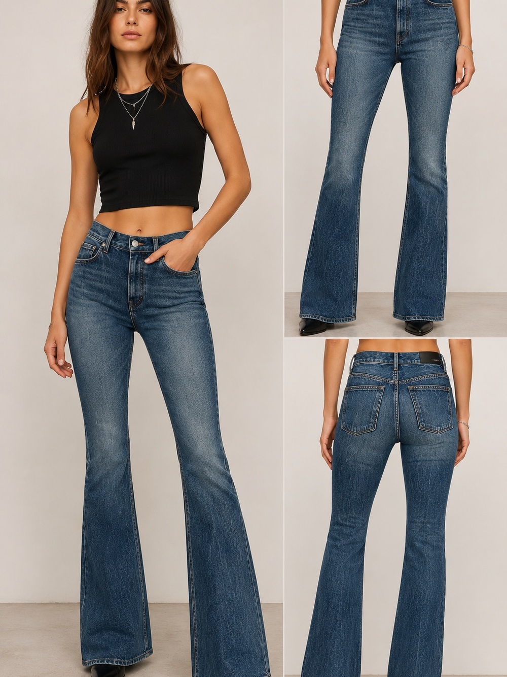 AMIRI Women’s High Rise Bootcut Jeans Vintage Wash Sz 30 NWT $750